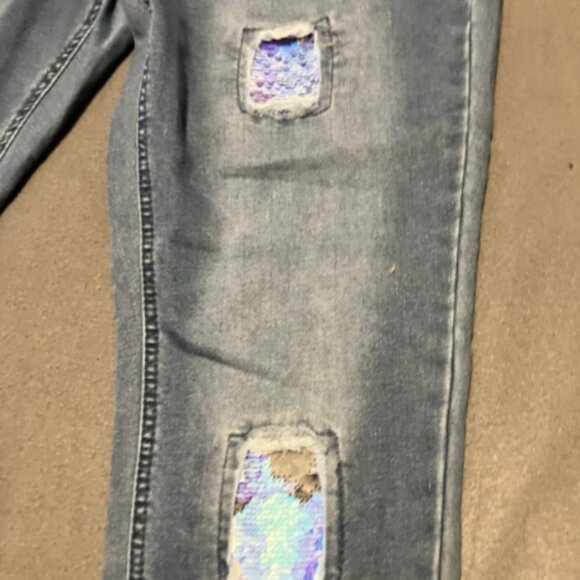 Justice 22 Plus Mid Rise Ladies Legging Denim Multicolor Jeans. NWOT - Picture 6 of 12